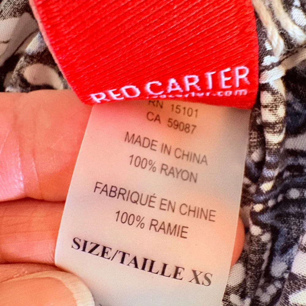 Red Carter Black Navy Paisley Tiered Halter Maxi Dress with Pockets XS - Picture 16 of 16